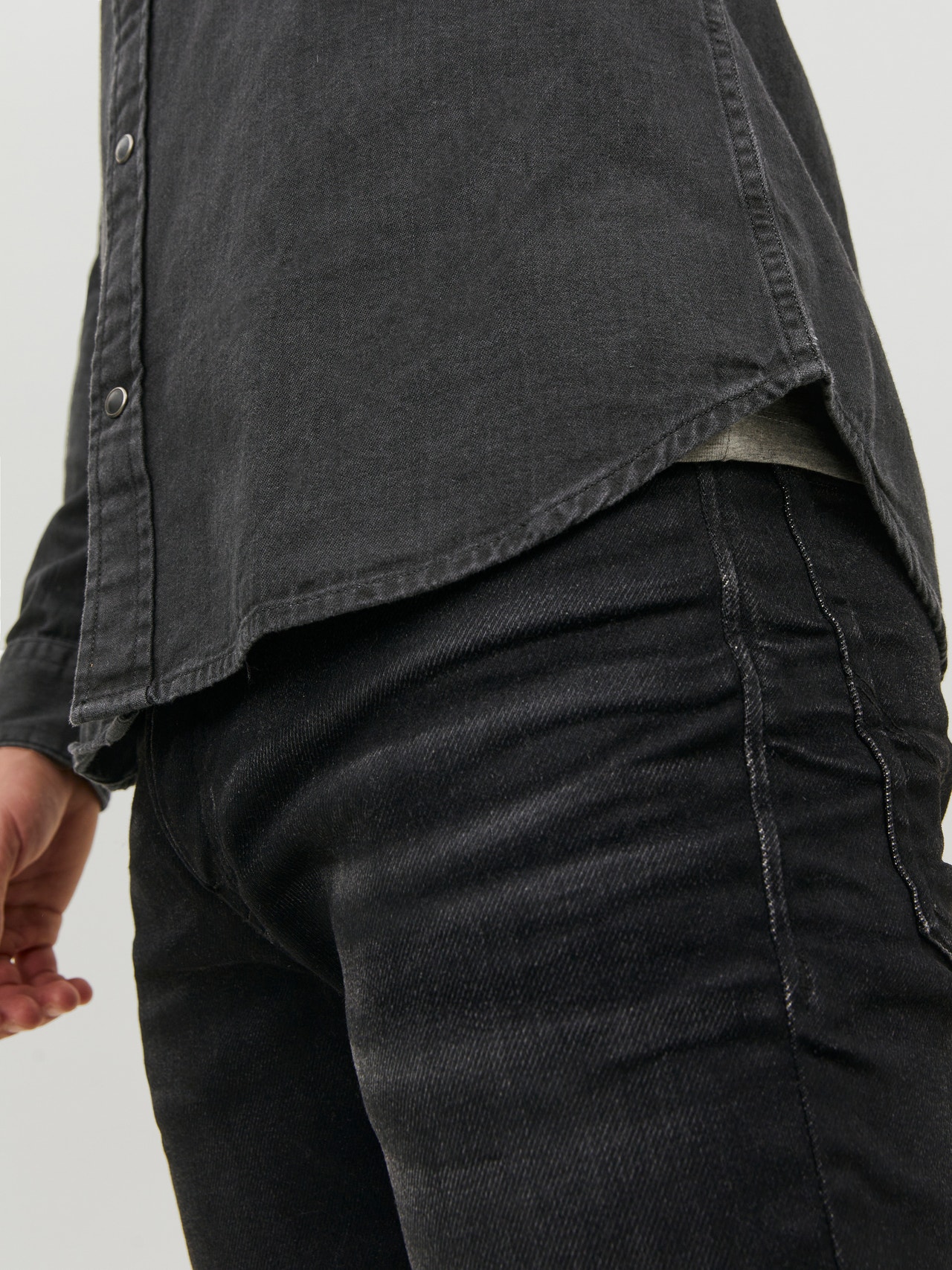 Jack & Jones Slim Fit Koszula jeansowa -Black Denim - 12138115