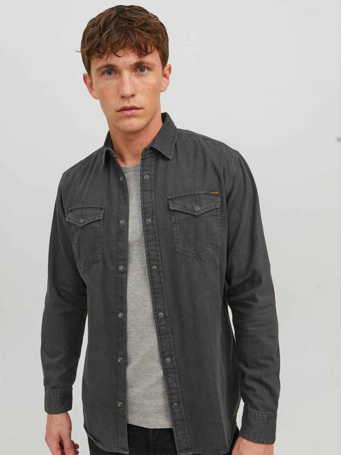 Jack & Jones Denim Shirt With Dip Dye, $67 | Asos | Lookastic