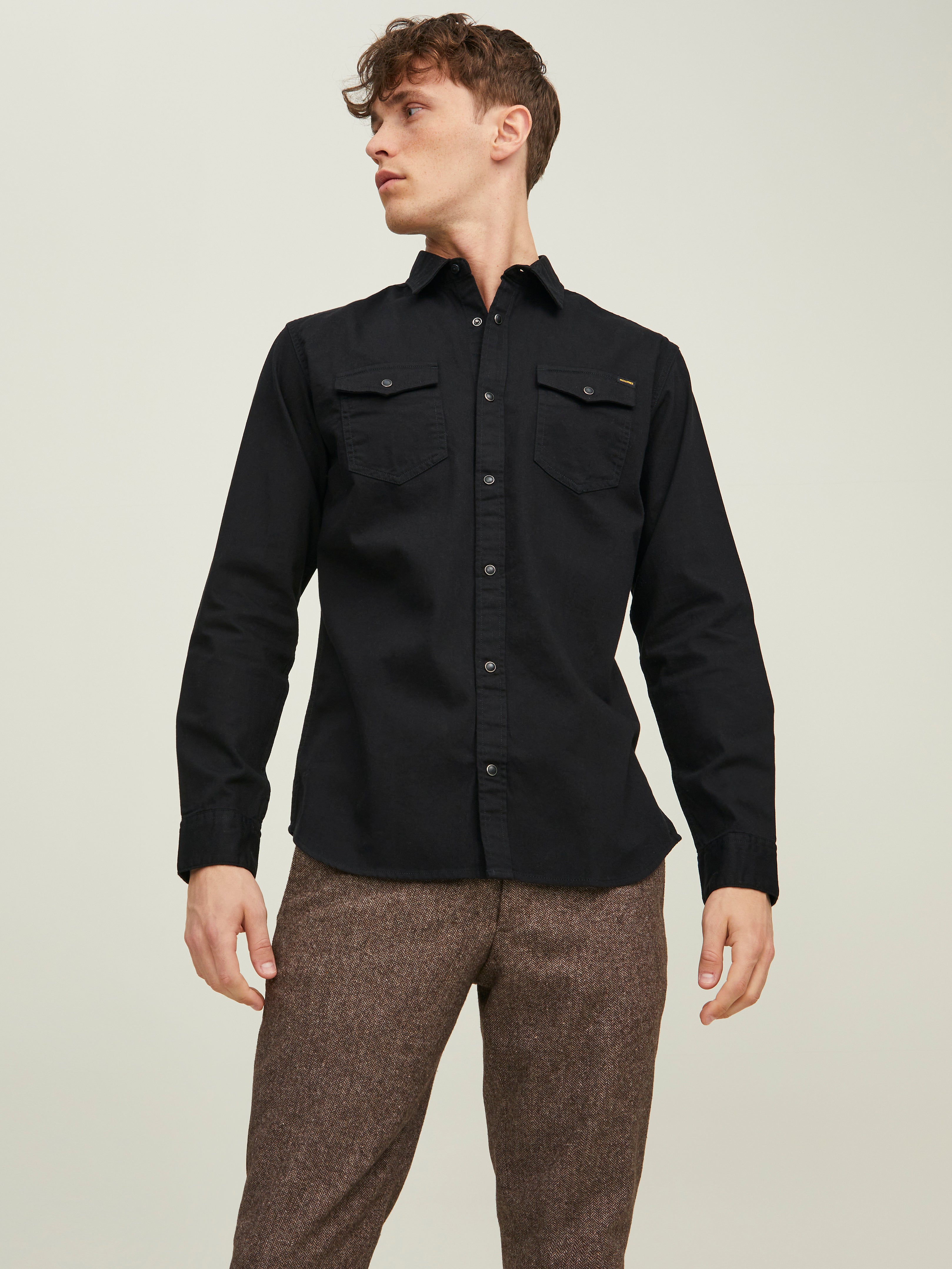 Schwarz L Rabatt 58 % HERREN Hemden & T-Shirts Casual Jack & Jones Hemd 
