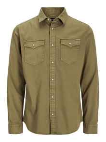 Jack & Jones Comfort Fit Denimskjorte -Forest Night - 12138115