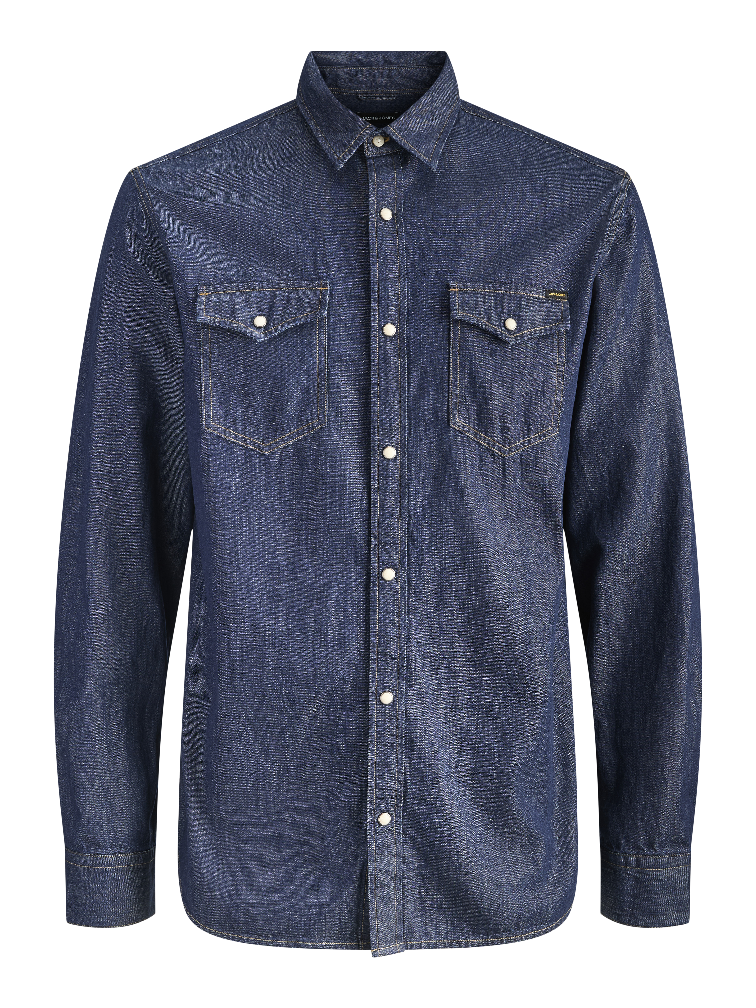 Comfort Fit Denim Shirt | Dark Blue | Jack & Jones® Comfort Fit Denim Shirt | Dark Blue | Jack & Jones®