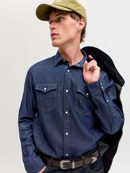 Heren Denim Jassen Trucker Jacket Western Klassieke Heren Denim Jassen Trucker Jacket Western Klassieke