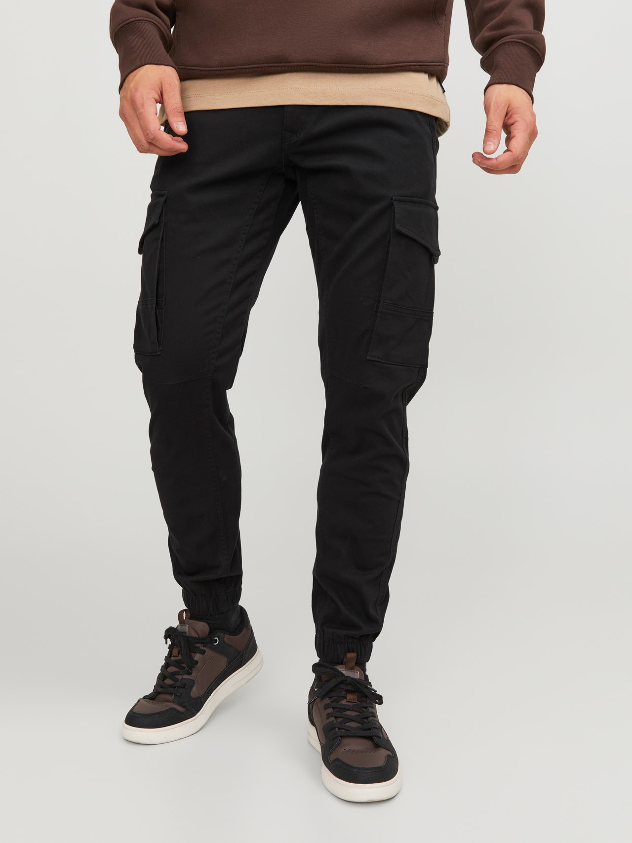 Jack & Jones Slim Fit Cargo nadrág -Black - 12139912