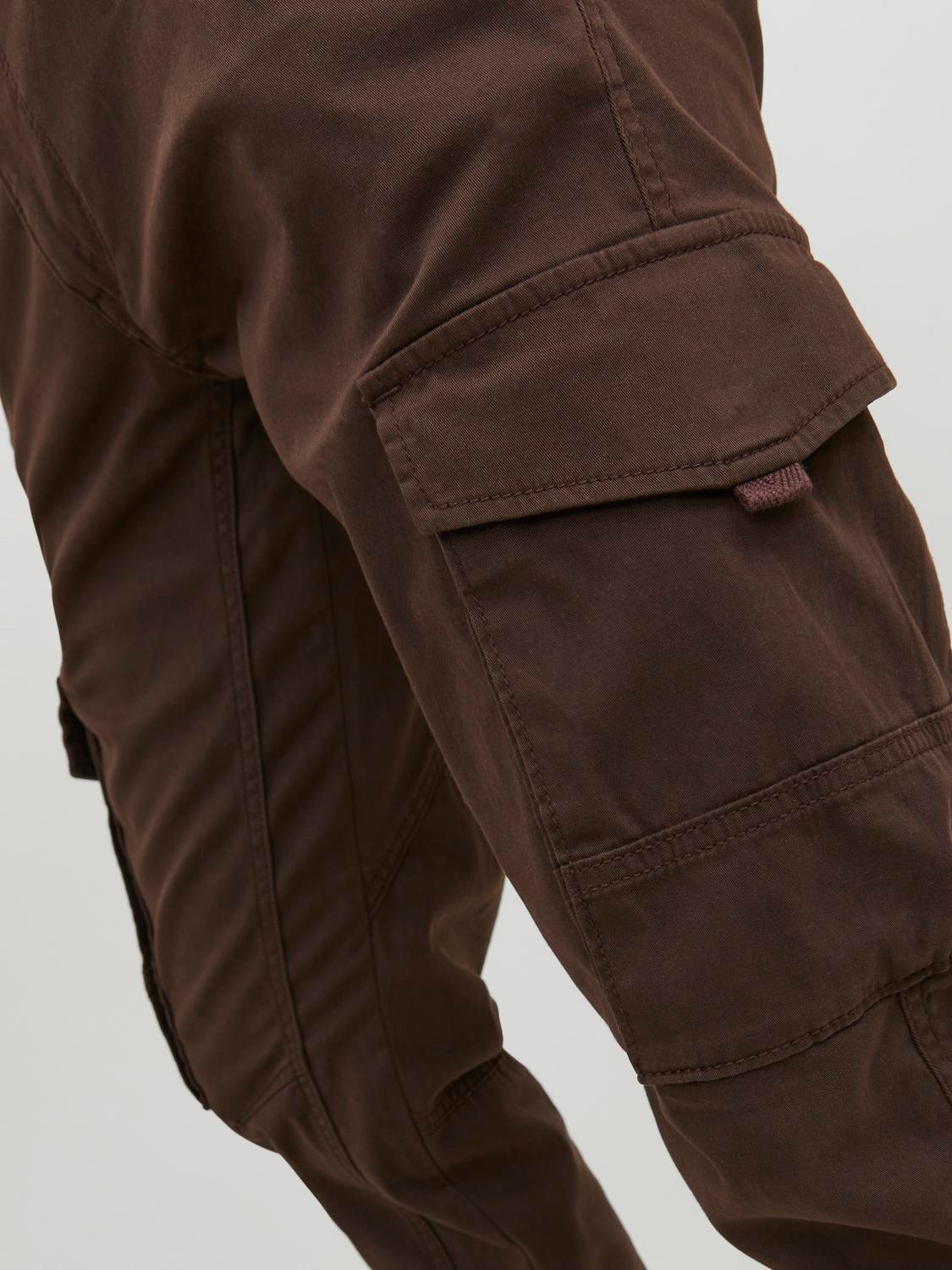 Saul Cargo Trouser in Dark Brown
