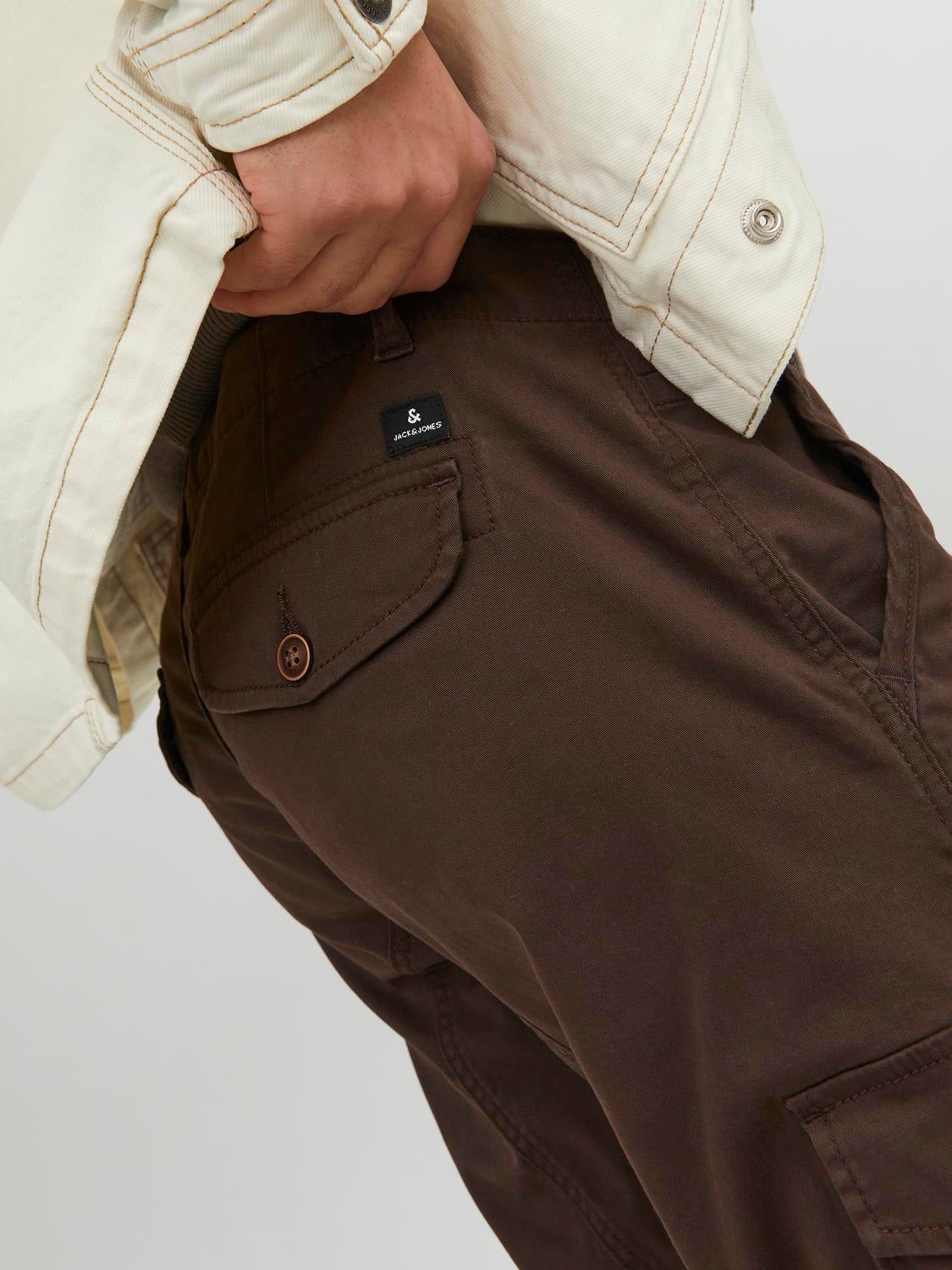 Premium Photo  Model wearing brown color cargo pants or cargo trousers