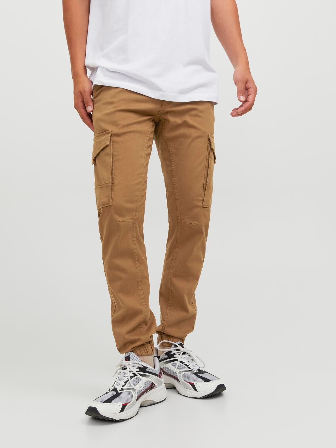 New Look Khaki Cotton Cuffed Cargo Trousers | littlewoods.com