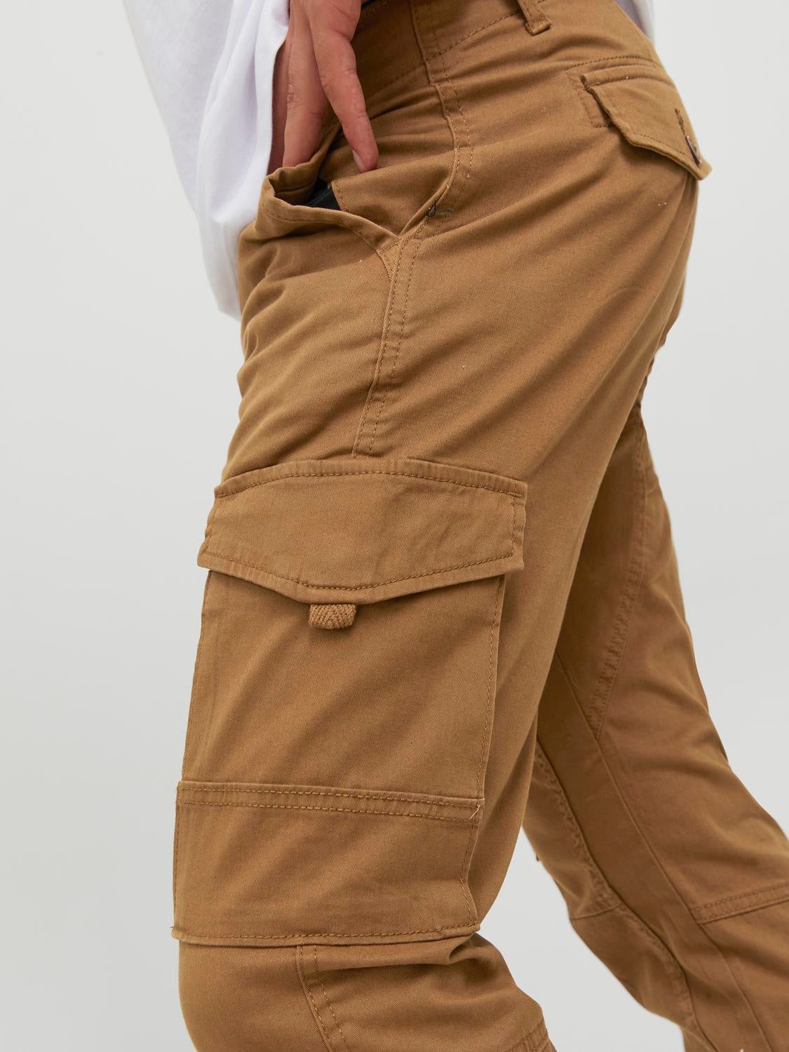 Men Stone Brown Cargo Trousers -- Madmext