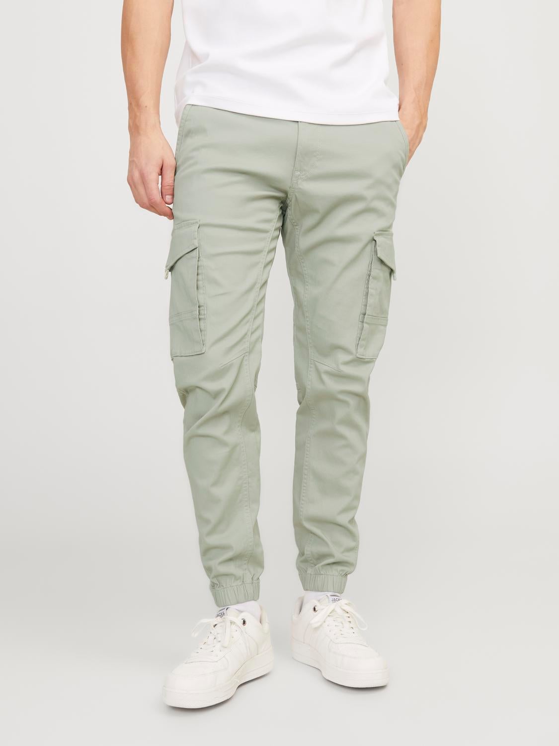 JACK & JONES Tapered Cargo Pants 'Paul Flake' in Black | ABOUT YOU