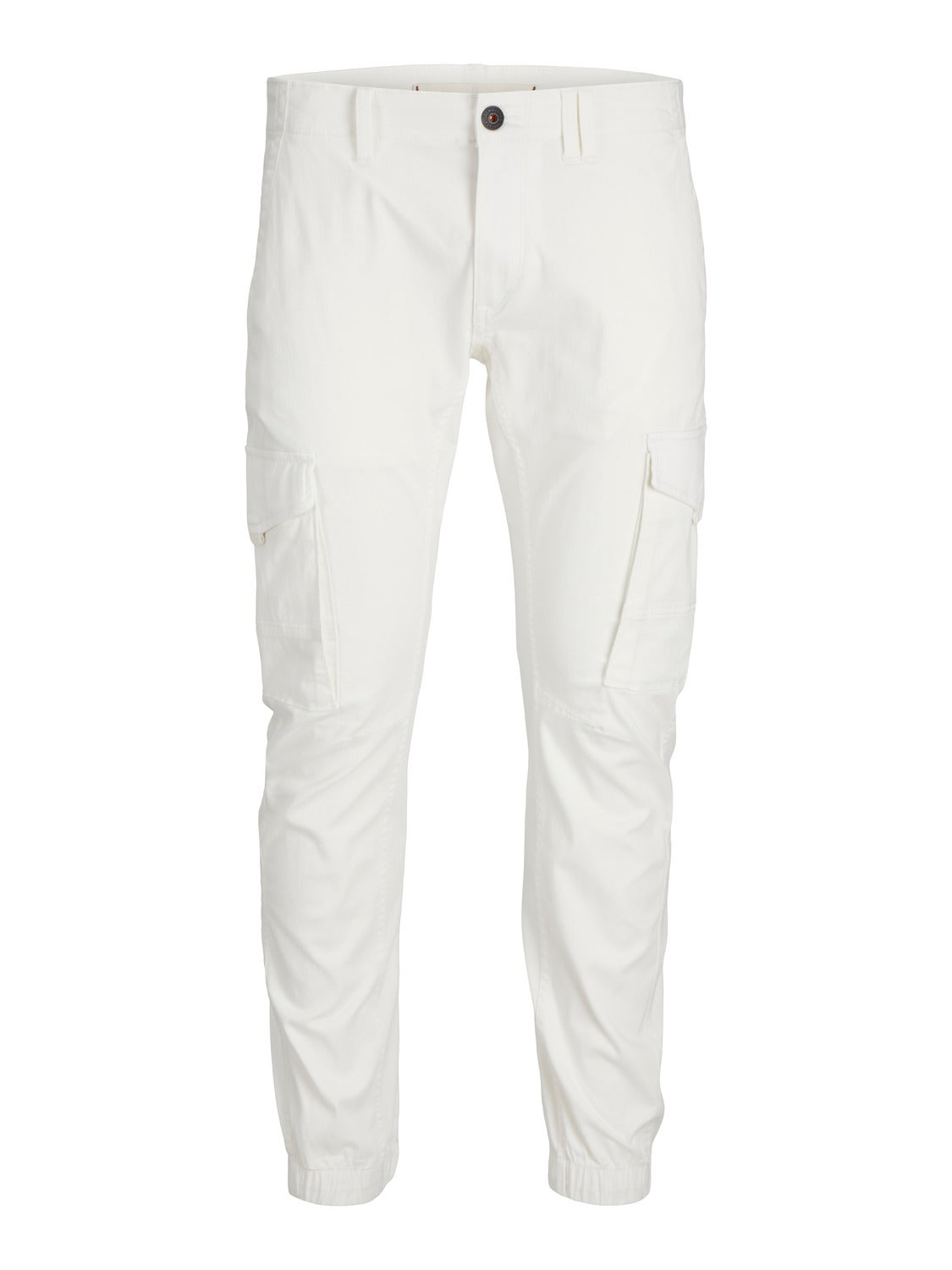 Pantaloni Cargo Uomo Jack & Jones Slim Fit - Tessuto Twill Cotone/Elastan, Tasche Con Bottoni, Polsini Elastici