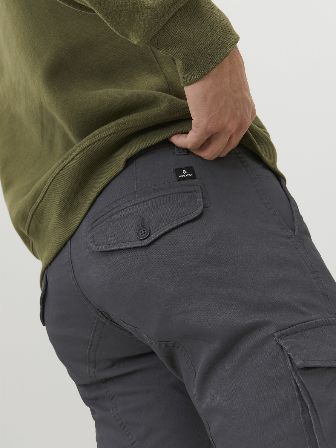 Jack & Jones Slim Fit Cargo trousers -Asphalt - 12140326
