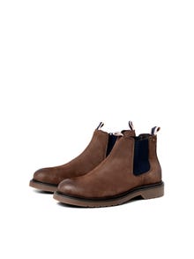 Jack & Jones Læder Chelsea-støvler -Brown Stone - 12140924