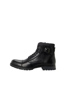Jack & Jones Leather Boots -Anthracite - 12140935