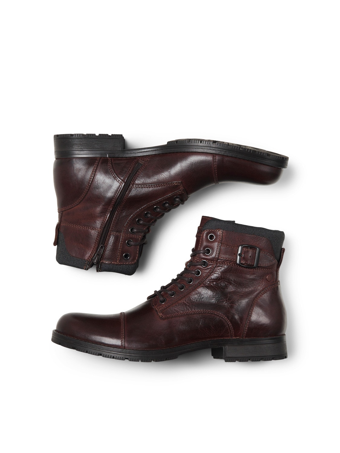 Jack & Jones Leather Boots -Brown Stone - 12140938