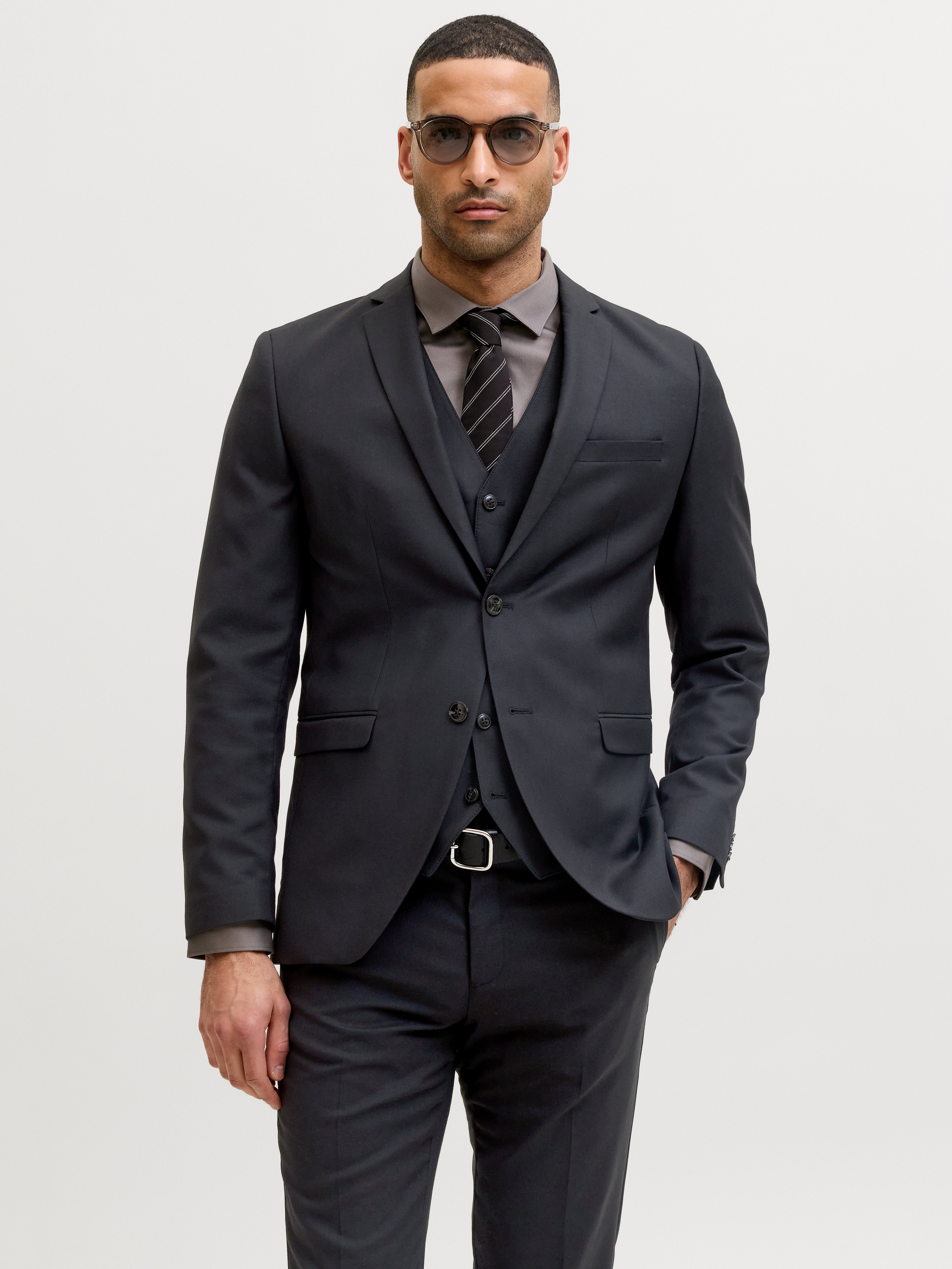 Blazer Garçon Jack & Jones Jprsolaris - Polyester Laine Élasthanne - Élégant Et Doux