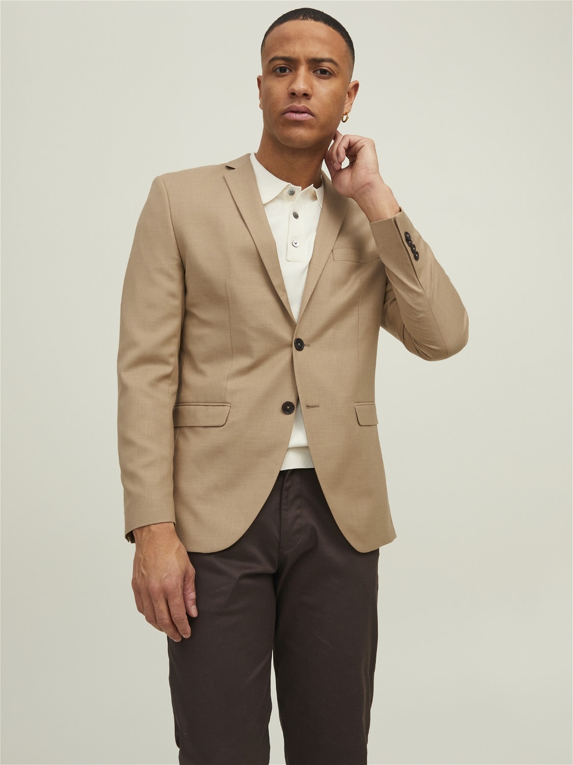 Jack & Jones JPRSOLARIS Blazer Super Slim Fit -Curds & Whey - 12141107