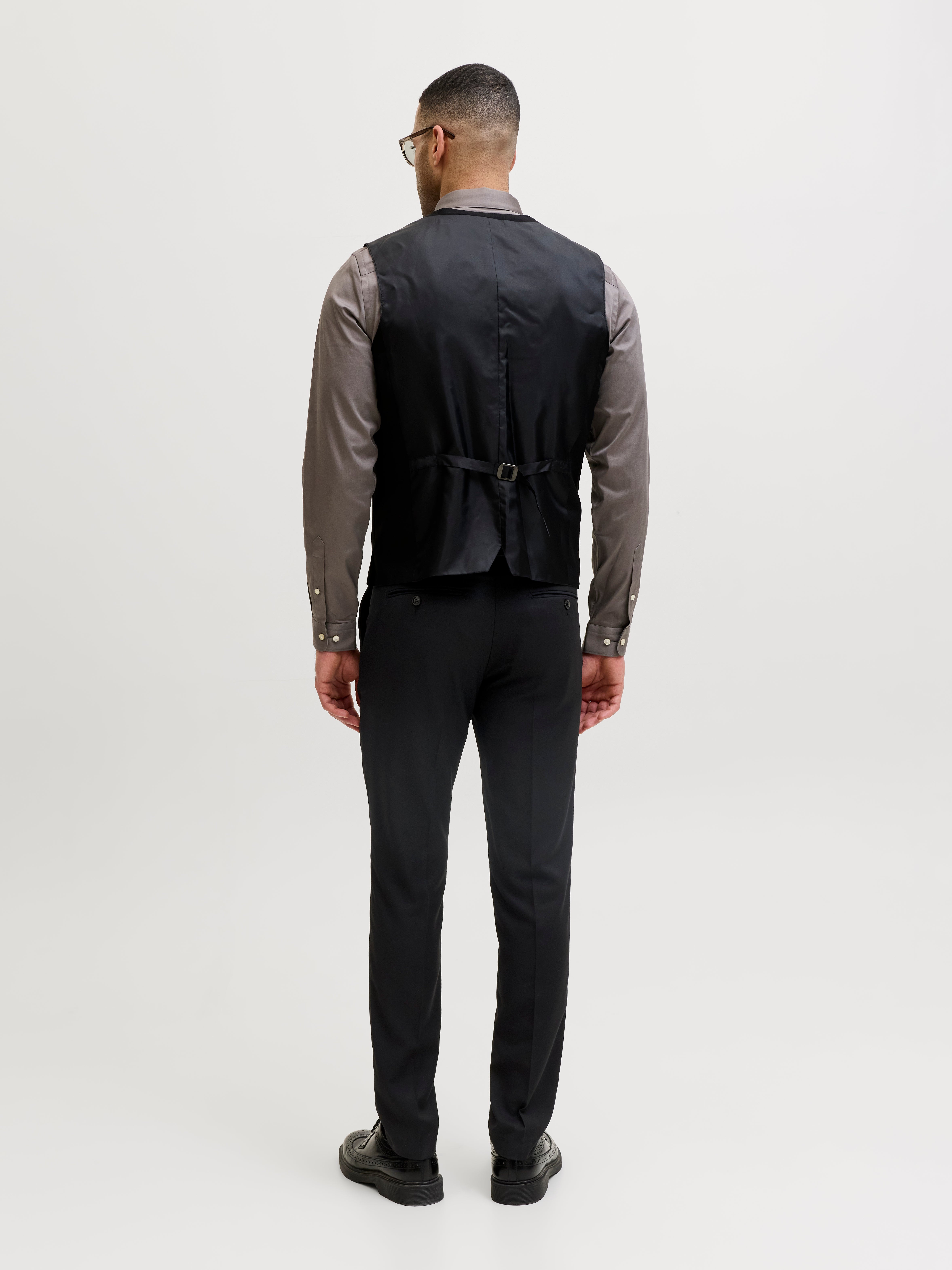 JACK & JONES Gilet Slim Fit JPRSOLARIS In Misto Lana, Con Elastan, Classico A 4 Bottoni - 5