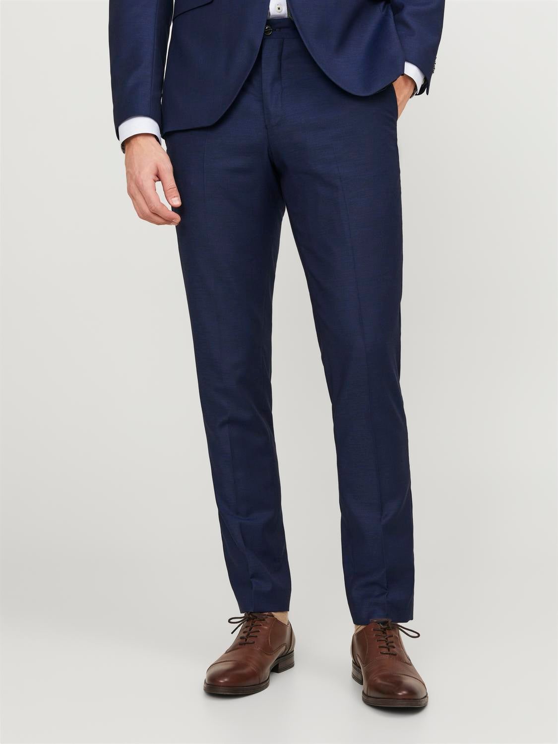 Silver Solid Full Length Formal Men Ultra Slim Fit Trousers - Selling Fast  at Pantaloons.com