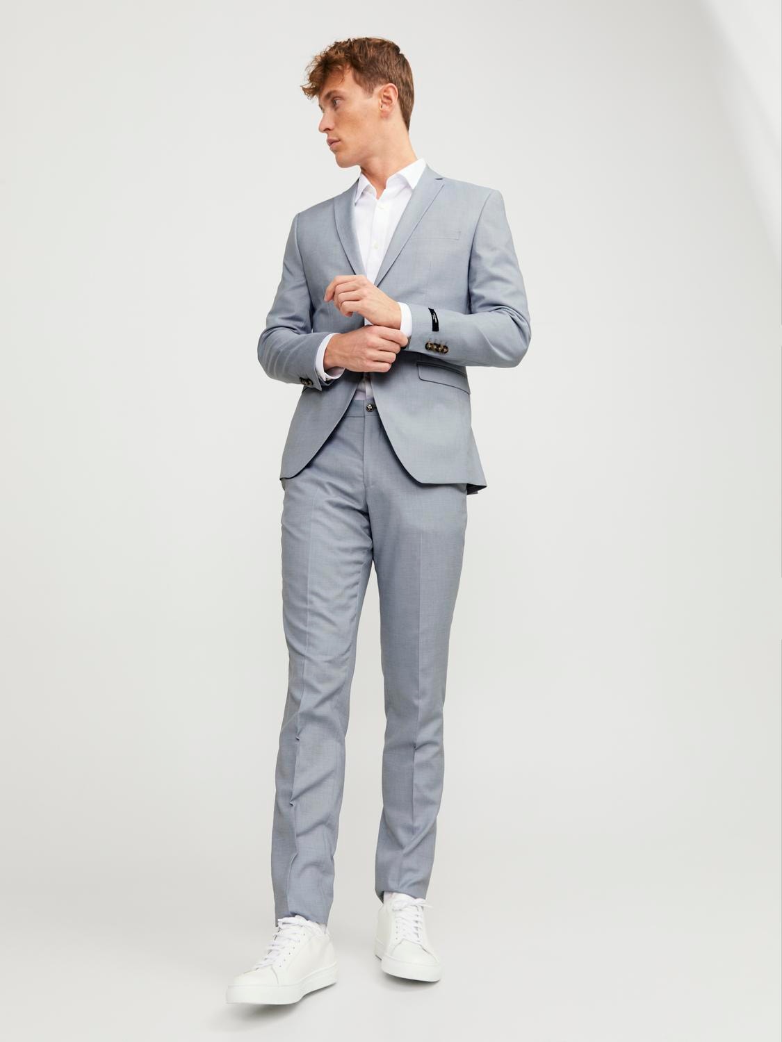 Jack & Jones JPRSOLARIS Super Slim Fit Kalhoty na míru -Cashmere Blue - 12141112