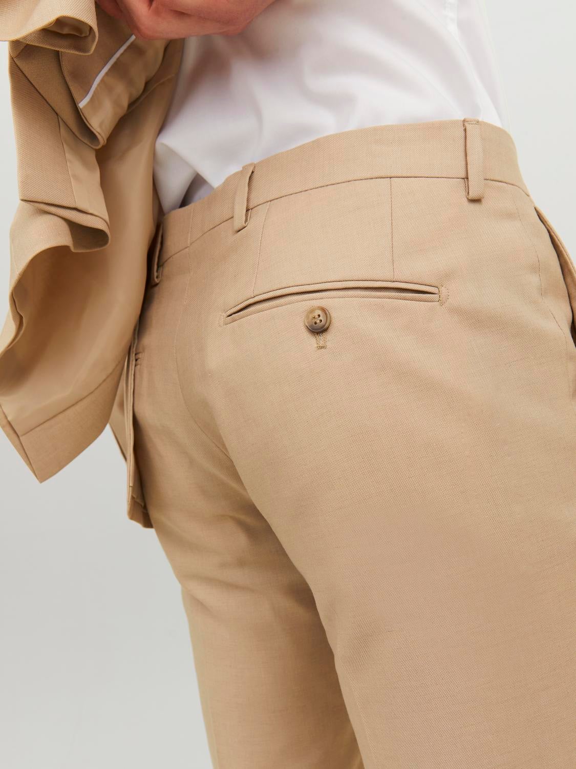 Topman super skinny neutral checked wedding suit pants in brown | ASOS