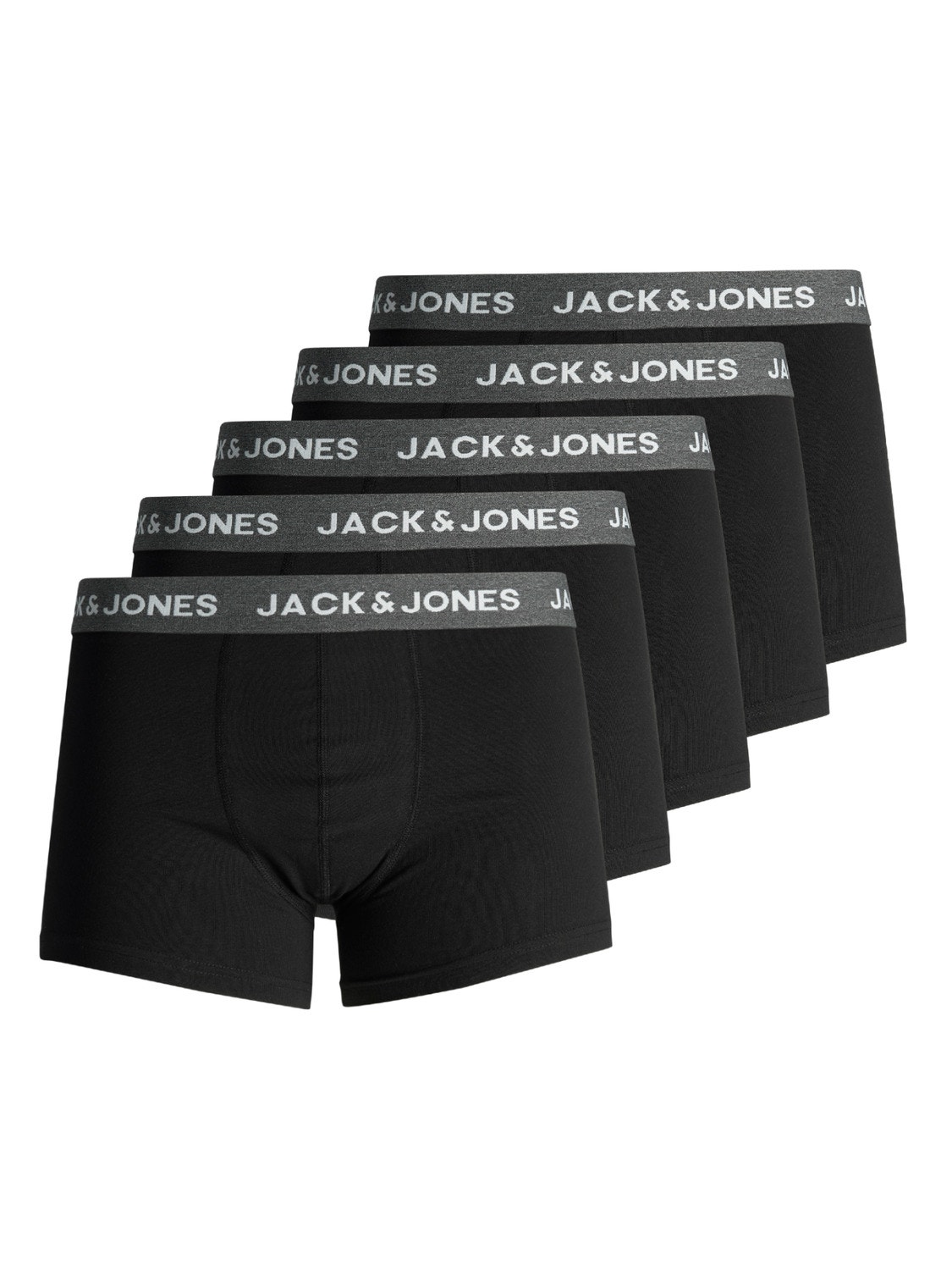 Jack & Jones Pack de 5 Boxers -Dark Grey Melange - 12142342