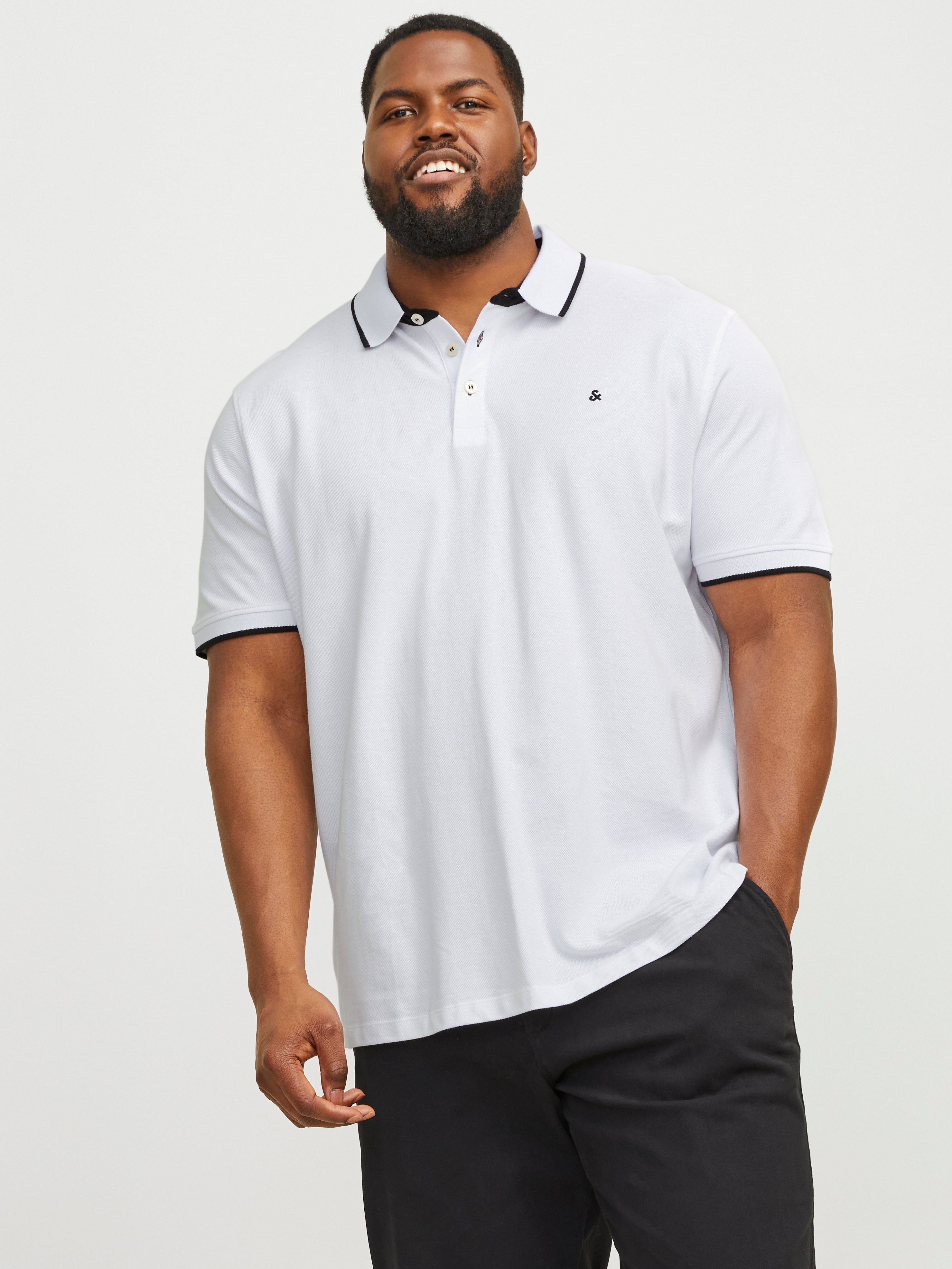 Jack & Jones Plus Size Plain Polo - 12143859