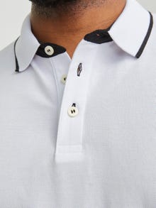 Jack & Jones Plus Size Camiseta polo Liso -White - 12143859