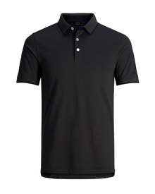 Jack & Jones Plus Size Enfärgat Pikétröja -Black - 12143859