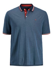 Jack & Jones Plus Size Camiseta polo Liso -Denim Blue - 12143859