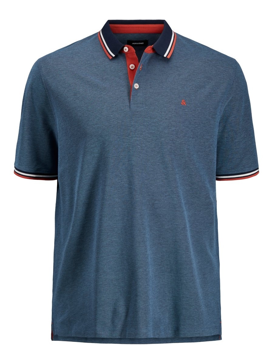 Jack & Jones Plus Size Ensfarvet T-shirt -Denim Blue - 12143859