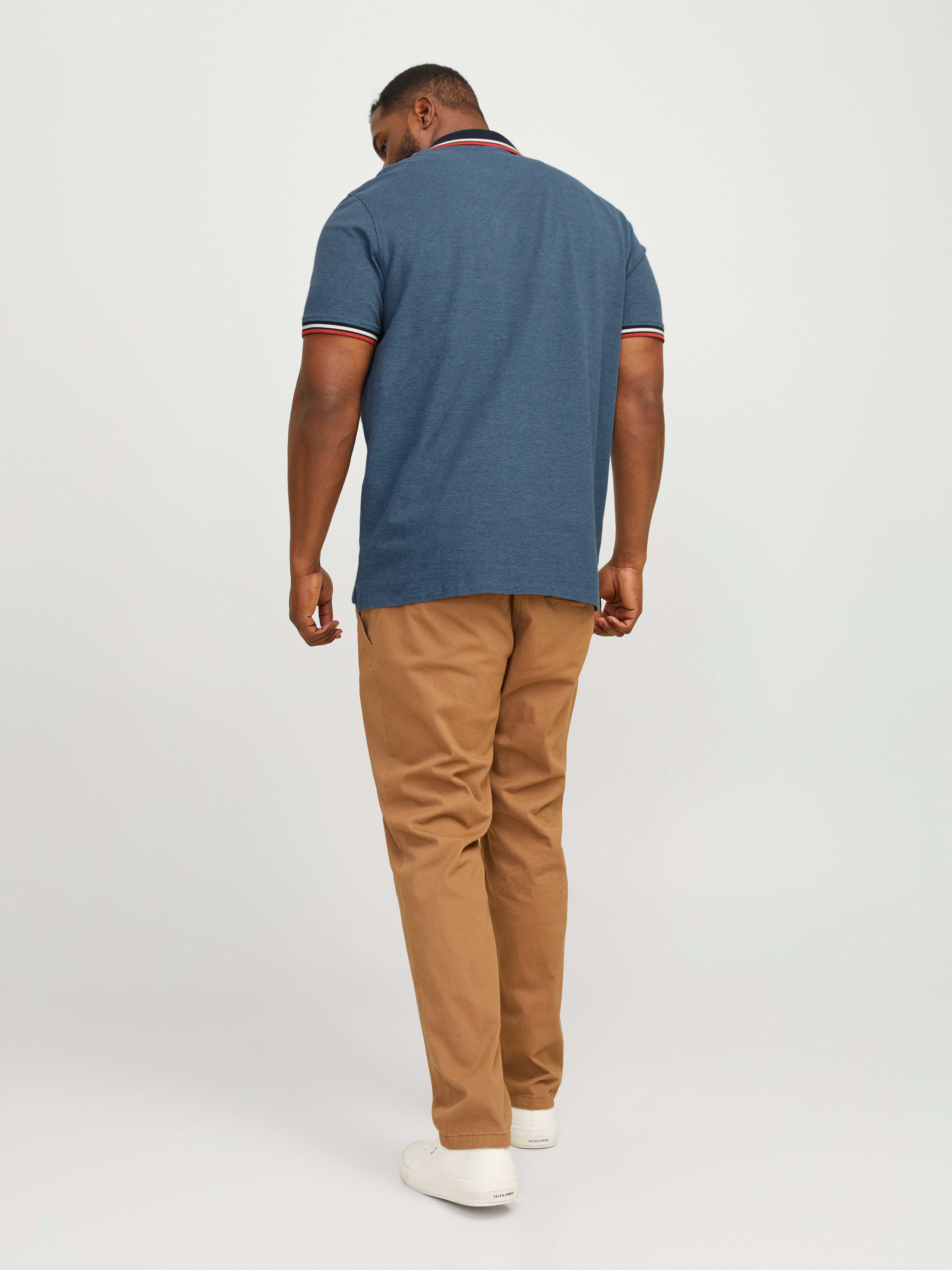 Plus Size Einfarbig T-shirt | Dunkelblau | Jack & Jones®
