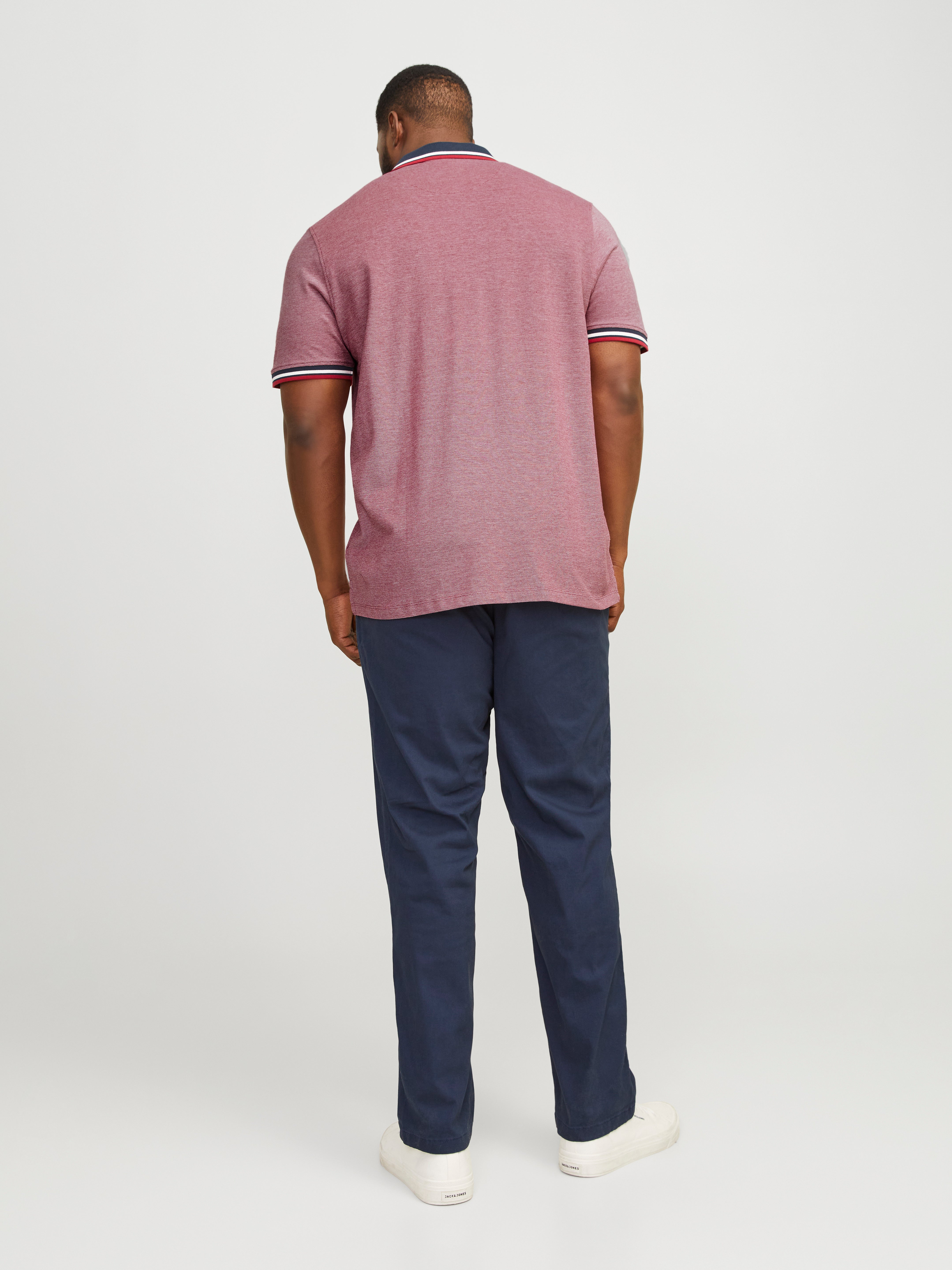 Jack & Jones Plus Size Plain Polo -Rio Red - 12143859