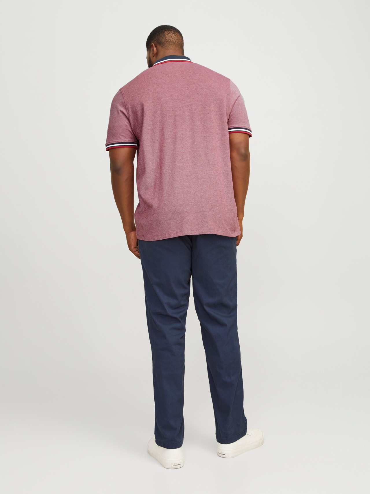 Jack & Jones Plus Size Plain T-shirt -Rio Red - 12143859
