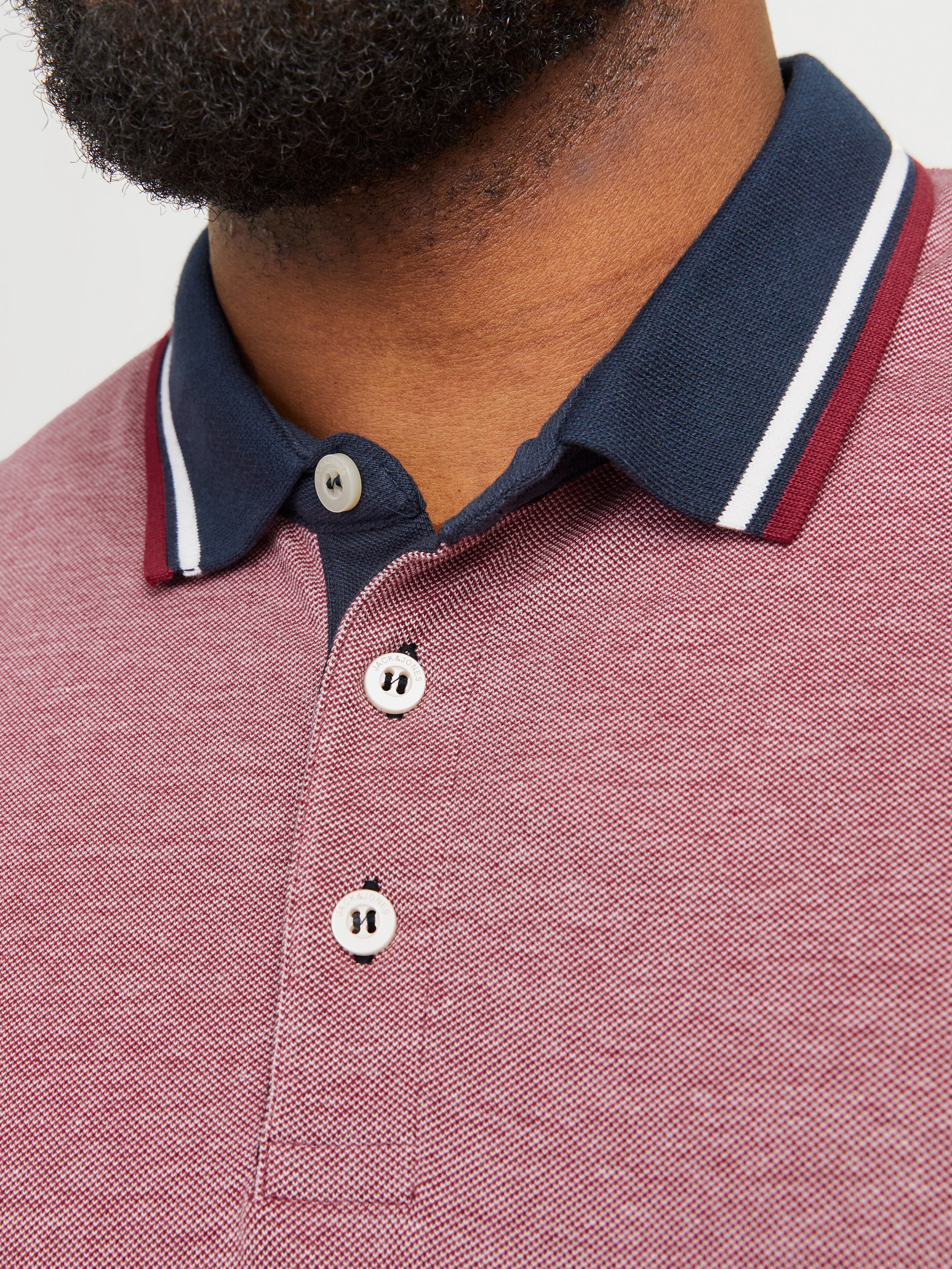 Jack & Jones Plus Size Plain Polo -Rio Red - 12143859