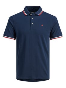Jack & Jones Plus Size Gładki T-shirt -Navy Blazer - 12143859