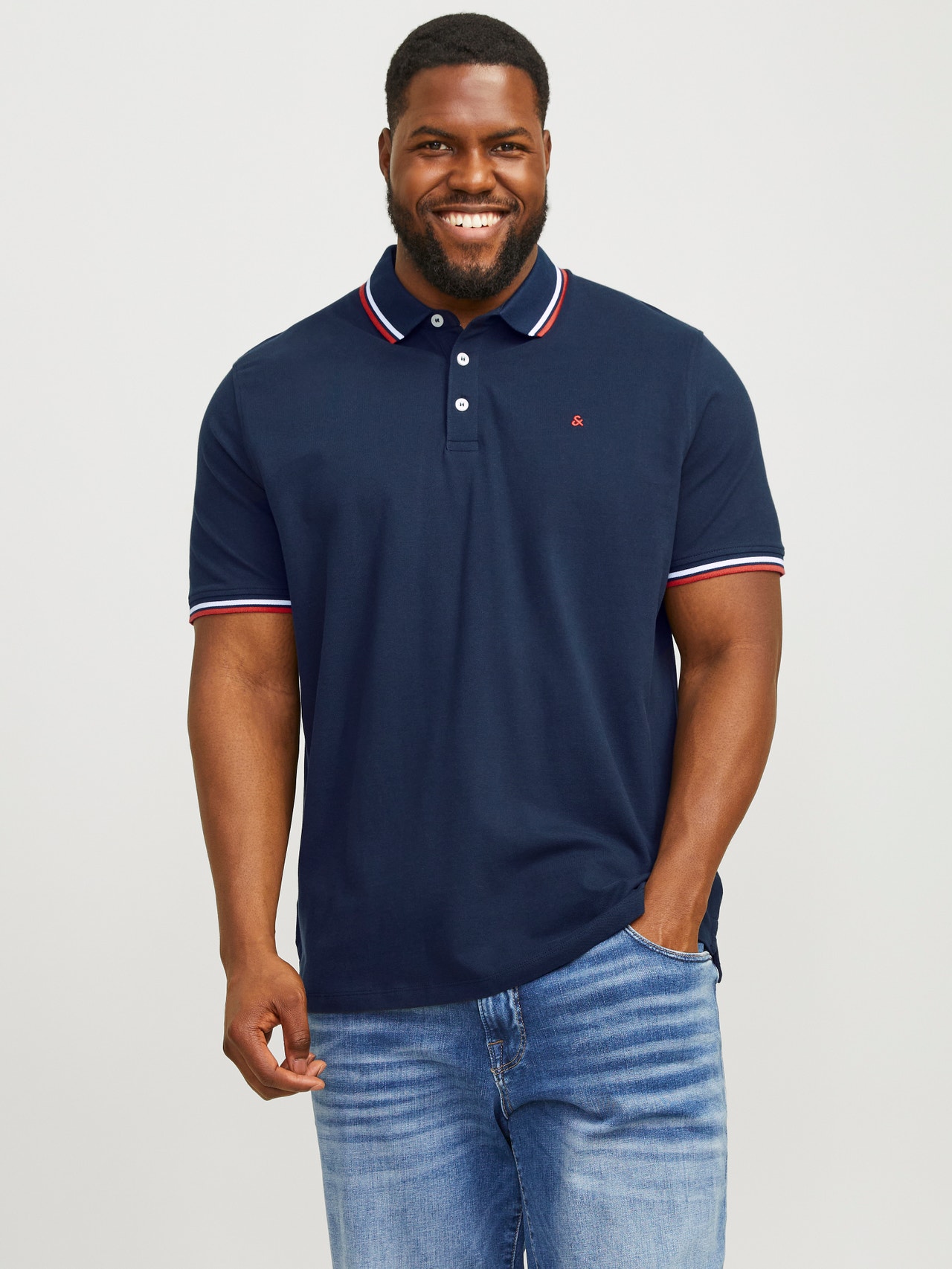 Jack & Jones Plus Size Plain T-shirt -Navy Blazer - 12143859