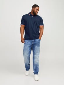 Jack & Jones Plus Size Plain Polo -Navy Blazer - 12143859