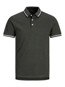 Jack & Jones Plus Size Camiseta polo Liso -Forest Night - 12143859