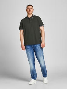 Jack & Jones Plus Size Gładki T-shirt -Forest Night - 12143859