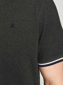 Jack & Jones Plus Size Camiseta polo Liso -Forest Night - 12143859