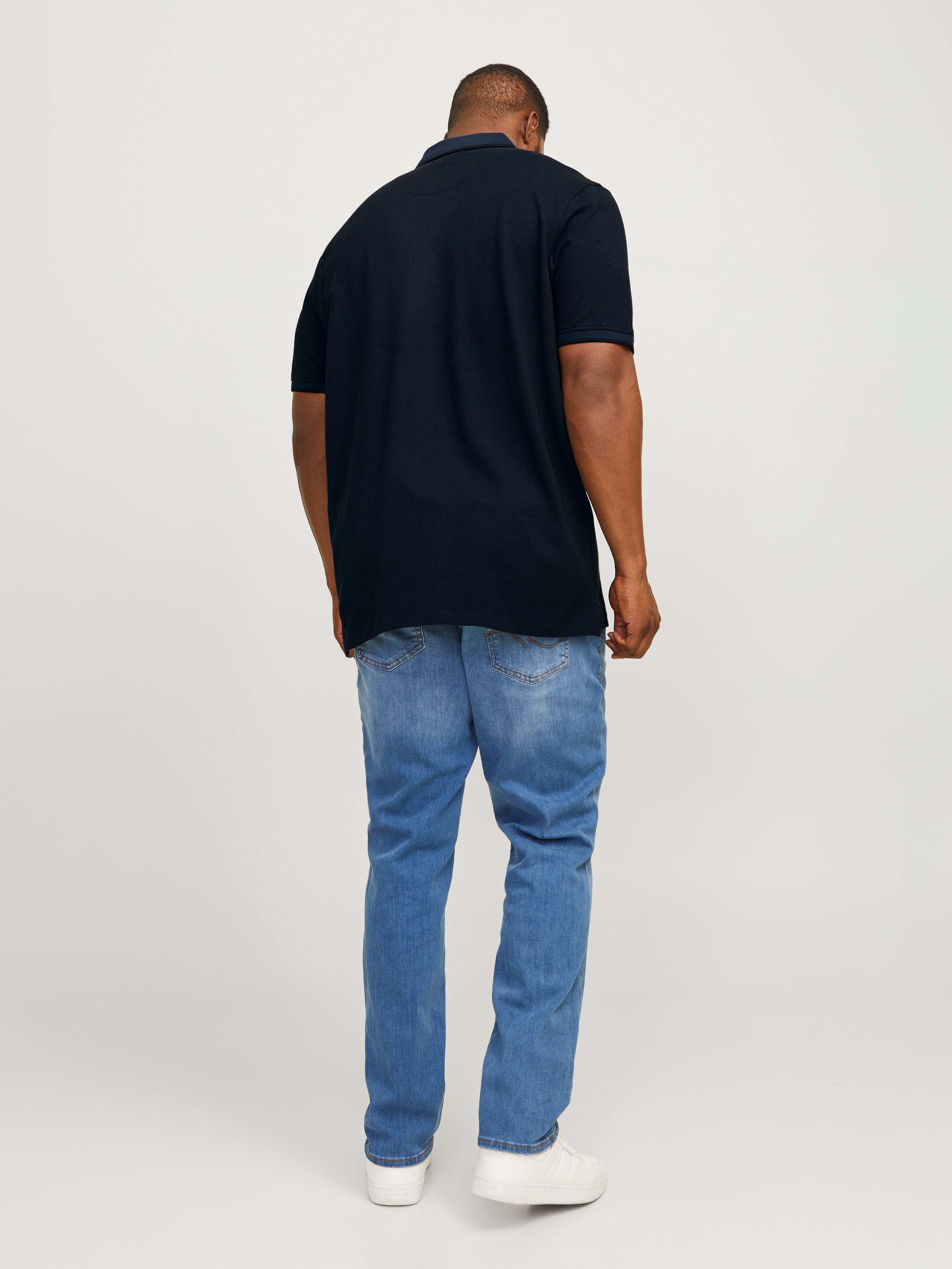Jack & Jones Plus Size Plain Polo -Dark Navy - 12143859