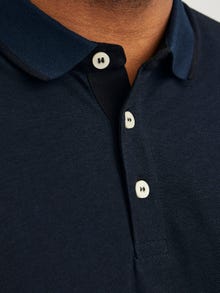 Jack & Jones Plus Size Camiseta polo Liso -Dark Navy - 12143859
