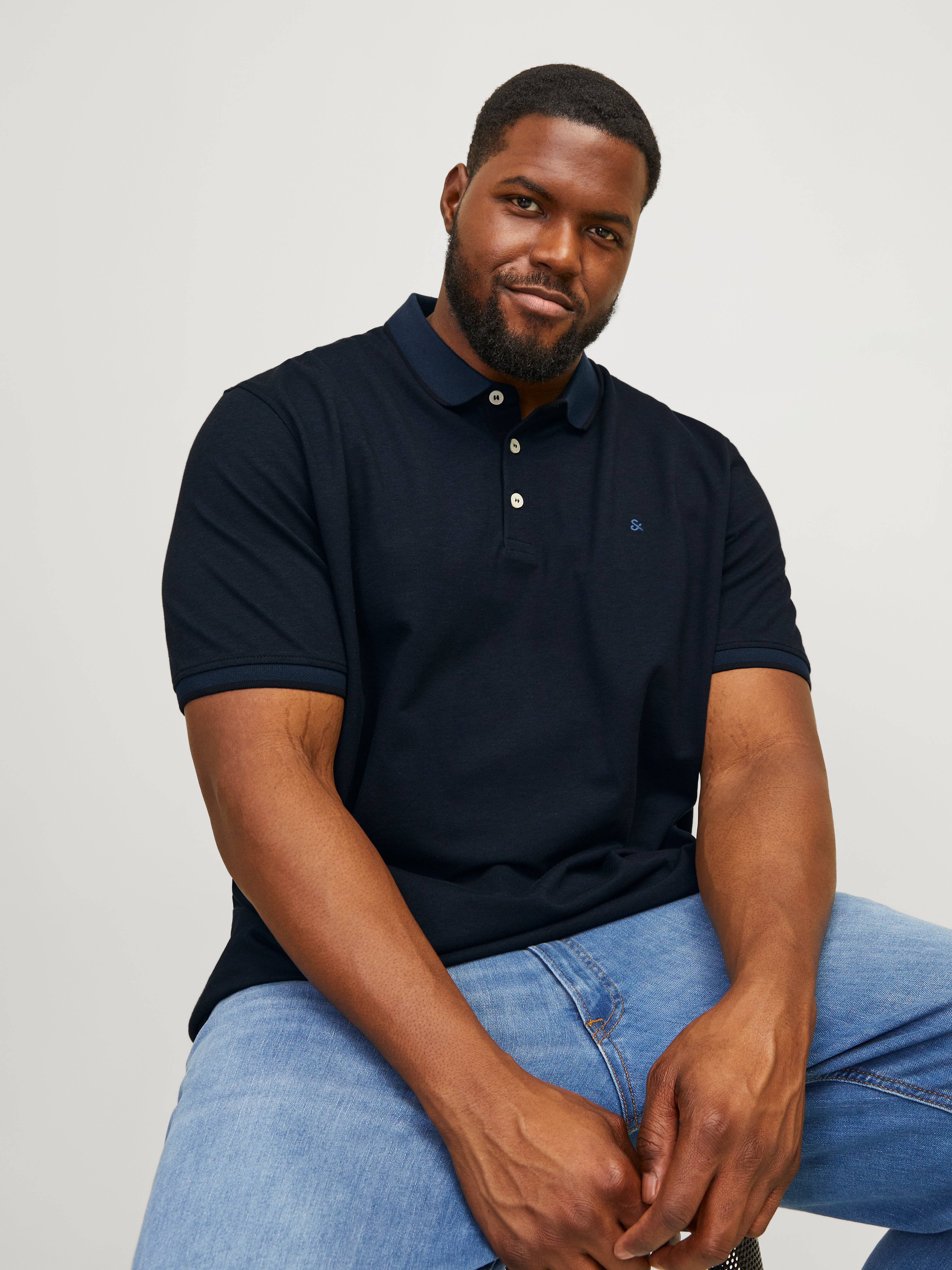 Jack & Jones Plus Size Plain Polo - 12143859