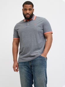 Jack & Jones Plus Size Einfarbig Poloshirt -Navy Blazer - 12143859