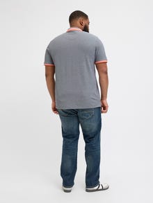 Jack & Jones Plus Size Einfarbig Poloshirt -Navy Blazer - 12143859