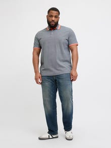 Jack & Jones Plus Size Einfarbig Poloshirt -Navy Blazer - 12143859