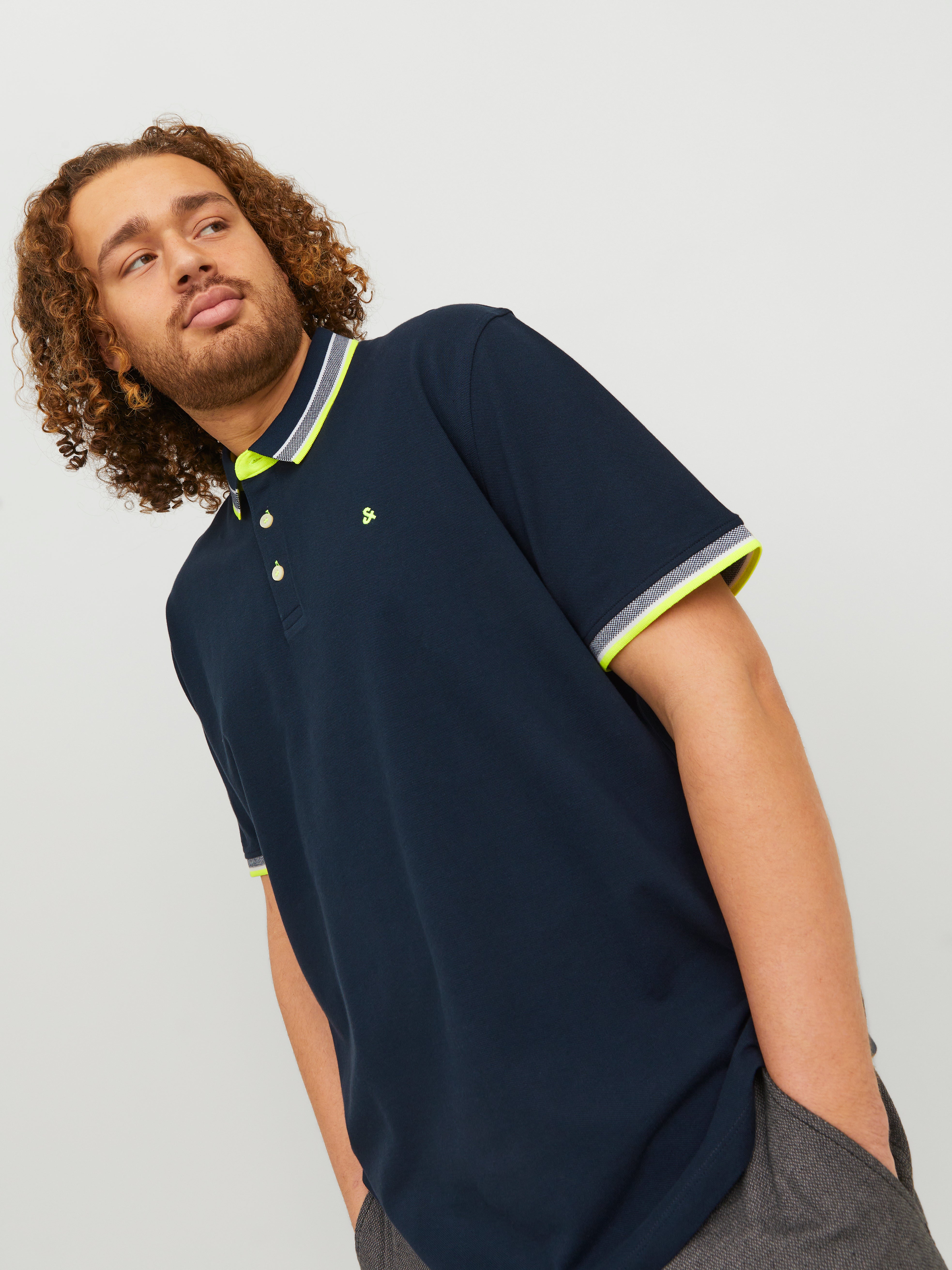 Jack & Jones Plus Size Plain Polo -Dark Navy - 12143859