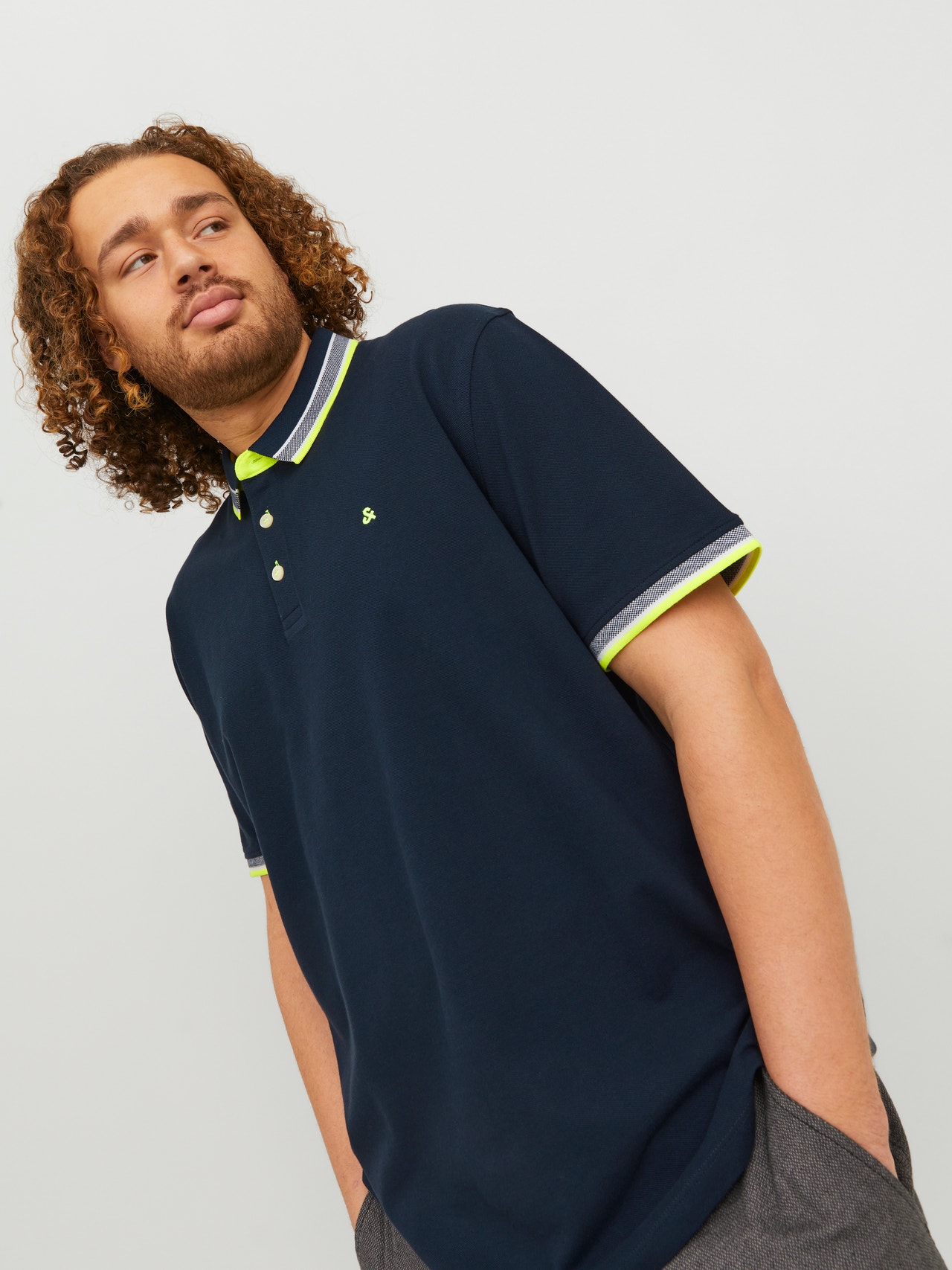 Jack & Jones Plus Size Plain Polo -Dark Navy - 12143859