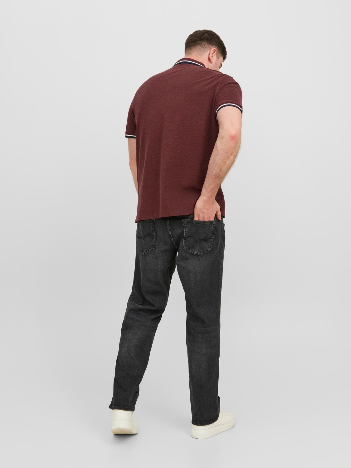 Jack & Jones Plus Size T-shirt Liso -Cinnabar - 12143859