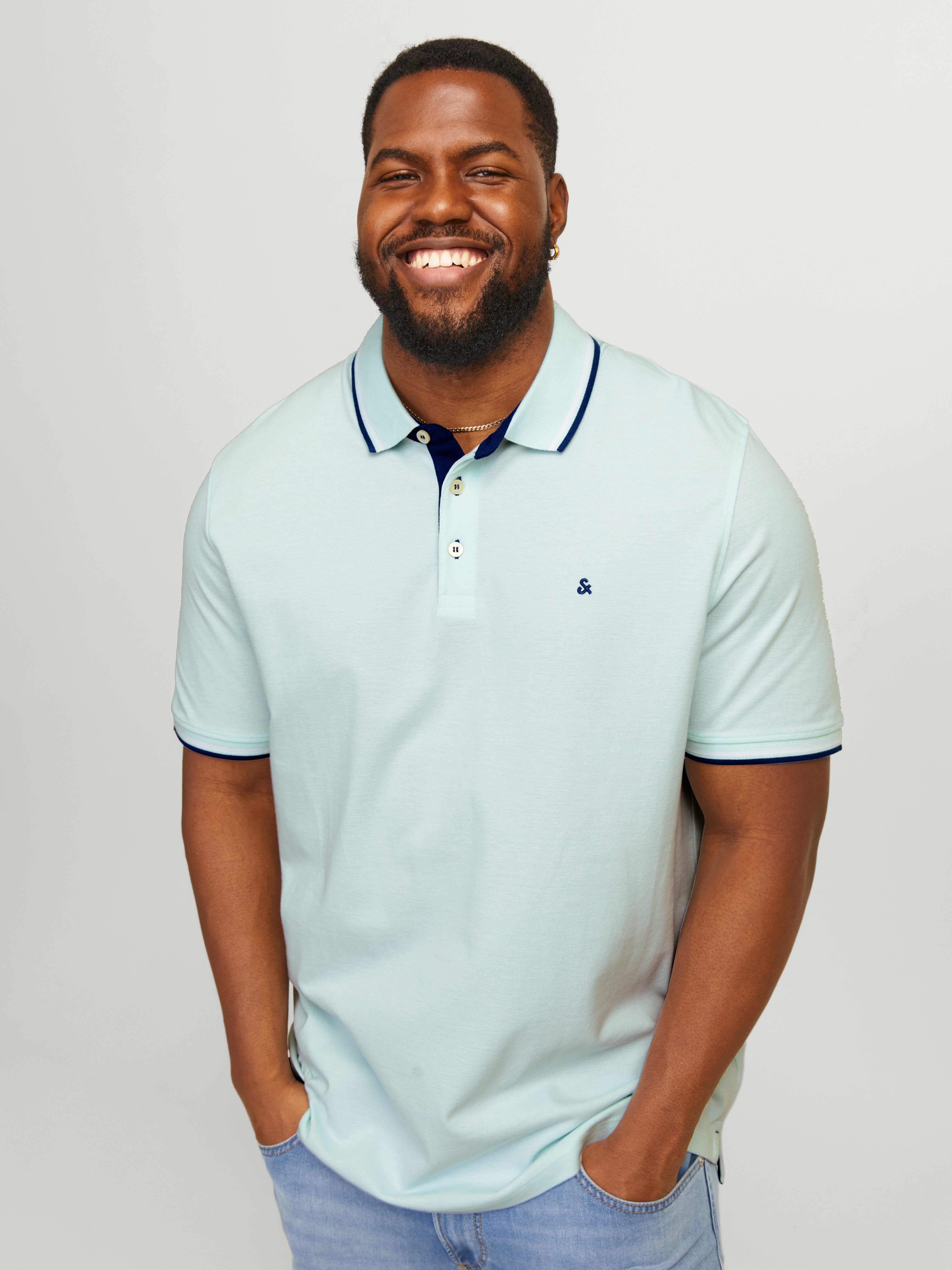 Jack & Jones Plus Size Plain Polo - 12143859