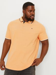 Jack & Jones Plus Size Camiseta polo Liso -Apricot Ice  - 12143859